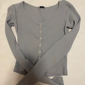brandy melville blue long sleeve zelly top